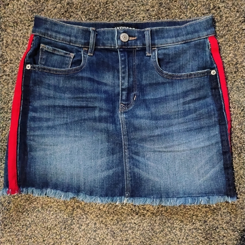 Express denim mini skirt